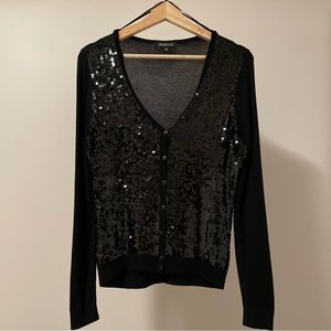 Jessica sequin-embellished V-neck cardigan